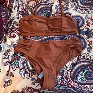 Cupshe Brown Bikini Set